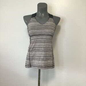 Lululemon Push Ur Limits Tank Coal Strata Stripe Size 8